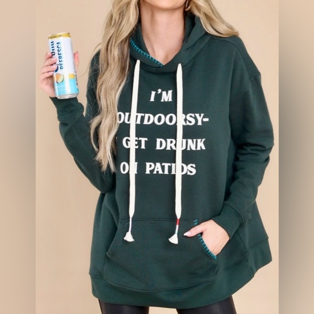 NWT WILDFOX OUTDOORSY DARK GREEN ROAD-TRIP SWEATSHIRT, Sz.S, BNWTIB - Picture 3 of 8